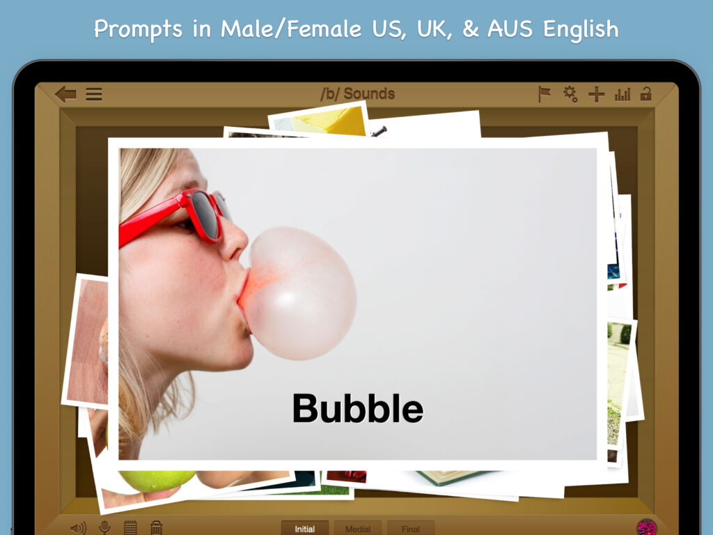 Prompts in Male/Female US, UK, and AUS English